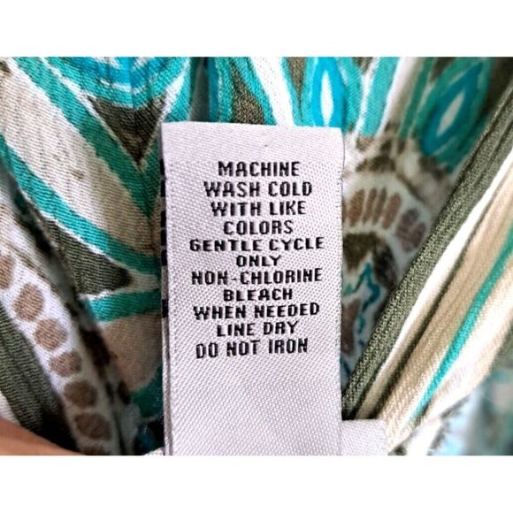 Catherines 4X-5X Multicolor Medallion Print Beach Cover-Up/Kimono Open Front - Picture 5 of 6